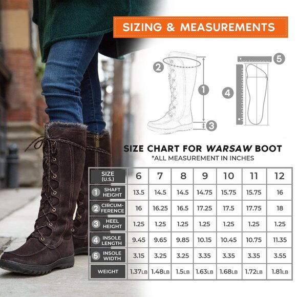 NEW Waterproof Brown Suede Winter Boots Sz 12 Women's - Comfy Moda "Warsa" - Picture 2 of 16